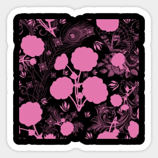 Cinquefoil Flowers in pink Sticker